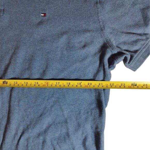 Tommy Hilfiger Men's Regular Fit Polo - Size L - Blue, Classic Fit, Cotton Blend - Picture 7 of 8